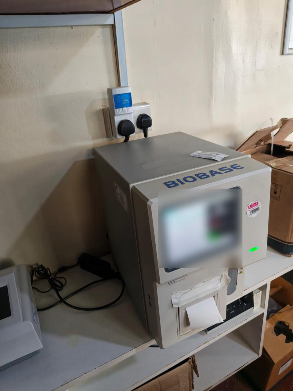 The automated blood-count analyser in the Primegala laboratory